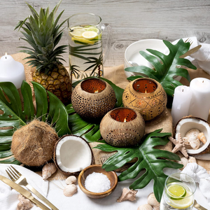 Decorative <b>Coconut</b> Shell <b>Candle</b> Holder Natural Eco <b>Candle</b> Stand | Handcrafted <b>Coconut</b> Handicrafts | Vietnam Export OEM - Product Image 6