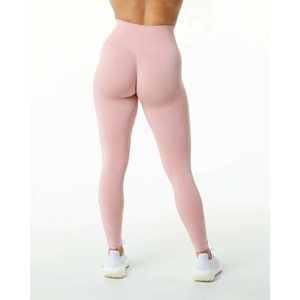 Couleur noire femmes couleur noire Leggings Legging d'entraînement sans couture avec contrôle du ventre à pois taille haute élastique Leggings de Yoga - Product Image 4