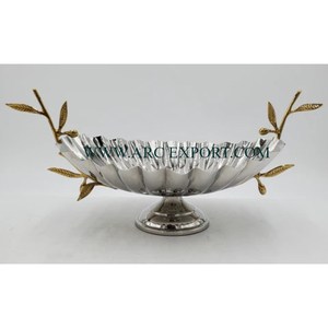 Nouveaux bols de vaisselle de forme ronde en acier en métal fantaisie avec conception d'arbre en gros - Product Image 6