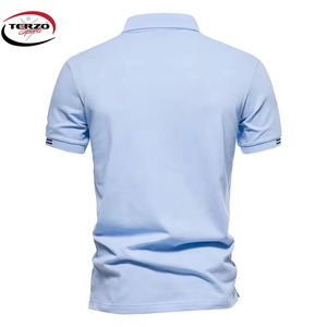 Camiseta Casual de Algodón para Hombre, Mezcla de Bambú/Poliéster, Tejido de Punto, Manga Corta, Cuello Redondo, Secado Rápido, Transpirable, Logotipo Personalizado - Product Image 3