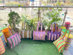 ถุงช้อปปิ้งแถบขนาดใหญ่เป็นมิตรกับสิ่งแวดล้อมอย่างยั่งยืนวัสดุตาข่ายไนลอนโพลีโพรพิลีนรีไซเคิลสำหรับการเดินทางกลางแจ้งจำนวนมาก - Product Image 3