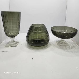 Lujo Decore Crystal Thal Votive Hurricane - Product Image 2