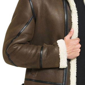 Chaquetas de Cuero Personalizadas al por Mayor, Chaquetas de Invierno para Hombre de Cuero de Alta Calidad, Abrigos de Moda - Product Image 6