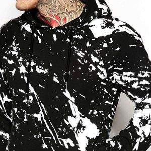 Nuevos hombres Tie Dye Hoodie personalizado de gran tamaño hombres Crop Top recortado Hoodie Tie Dye Hoodie Loose - Product Image 3