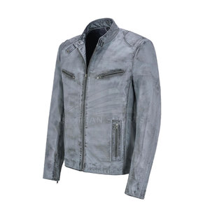 Veste en cuir de mouton longue durée sur mesure pour hommes avec col ras du cou à capuche top vente nouvel état tissu poche d'hiver - Product Image 3