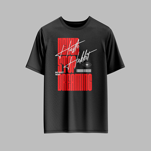 T-shirt streetwear urbain pour homme avec imprimé graphique sportif, coton premium, manches courtes, pour la fabrication en gros OEM et ODM - Product Image 5