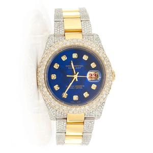 Moda de lujo hecho a mano VVS Clarity Moissanite Diamond Watch relojes de pulsera completamente helados con esfera redonda precio bajo - Product Image 6