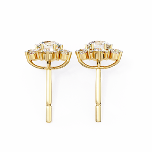 18K <b>Gold</b> Unique <b>Earring</b> with Lab-Grown Diamond Premium Diamond <b>Earrings</b> - Product Image 3