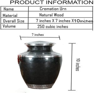 Urnas de cremación grabadas en aluminio para cenizas humanas Urnas de cremación funeraria conmemorativas para adultos para Ashe (urna de cremación para adultos) - Product Image 6