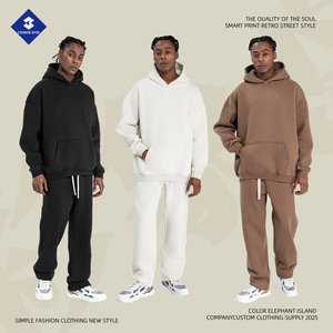 Chaqueta con capucha informal de otoño e invierno para hombre, jersey de marca de moda americana con forro polar suelto de 350g - Product Image 3