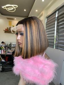วิกผมบ๊อบสไตล์ผมแท้แบบใส ต่อผมตรง ความหนาแน่นสูง ปรับแต่งสีได้ - Product Image 3