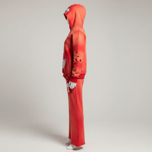 Nouvel ensemble de survêtement évasé décontracté à capuche, épais et respirant, à manches longues, style streetwear, avec impression par transfert thermique, collection hiver 2026 de haute qualité - Product Image 2