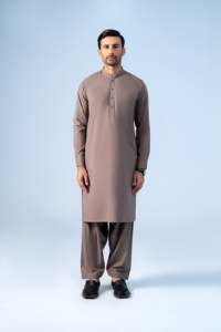 Meilleures ventes en gros de Shalwar Kameez pakistanais élégants costumes pour hommes Kurta Eid Shalwar Kameez été hiver costumes ethniques OEM - Product Image 5