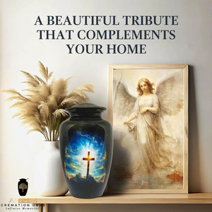 Urnas de cremación de diseño cruzado Urnas de cremación conmemorativas de aluminio Premium Recuerdo Juegos completos grabables a prueba de fugas disponibles - Product Image 5