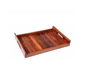 Meilleur design Plateaux de service en bois rectangulaires de taille personnalisée Utilisation polyvalente Maison en acier inoxydable durable Laiton Cuivre Bois - Product Image 2