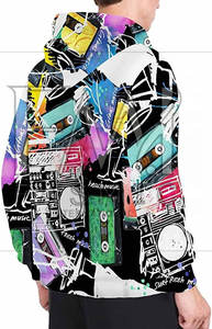 Sweat à capuche pour femme de haute qualité, couleur personnalisée, imprimé par sublimation, tissu jersey 100% coton, style streetwear, logo sur le devant - Product Image 4