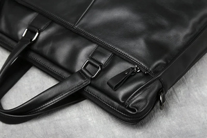 Leather Laptop Messenger Durable Portable Classic Office Shoulder <b>Bag</b> Korean Protective Handle Closure - Product Image 3