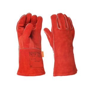 Guantes de soldadura de cuero para todo tipo de clima, guantes de alta elasticidad con palma de pistola para máxima comodidad, dedos completos para una protección adicional - Product Image 1