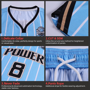 Uniforme de Baloncesto de Poliéster de Alta Calidad, Secado Rápido, Impresión por Sublimación, Logotipo Personalizado, Ropa Deportiva Automatizada de Alta Calidad - Product Image 4