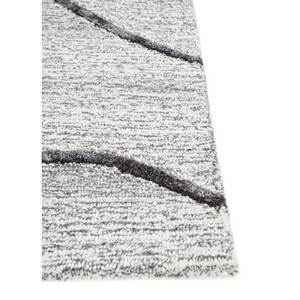 Alfombra de Lana y Viscosa Hecha a Mano Acar, Diseño Abstracto Gris y Negro, Rectangular con Rayas, 4m 10mm, para Sala de Estar o Pasillo - Product Image 4