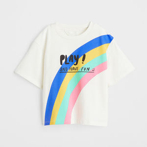 Vêtements de sport décontractés pour filles T-shirt confortable en coton à col en V T-shirt tricoté à la mode à col en V - Product Image 1