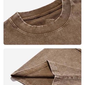 Wholesale Custom Heavyweight Men's T-shirts <b>Drop</b> Shoulder Blank Oversize-t Shirt Street 100%cotton Men's <b>Acid</b> Washed Vintage - Product Image 5