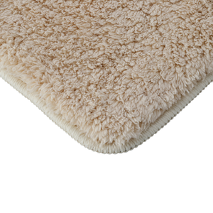 Tapis de bain en diatomite moelleux beige clair confortable, antidérapant, séchage rapide, 60x50 cm - Product Image 5