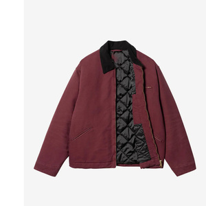 Vestes pour hommes Vêtements de travail d'hiver pour hommes avec logo personnalisé Veste d'extérieur en toile de coton de grande taille Broderie technique délavée sur support - Product Image 3