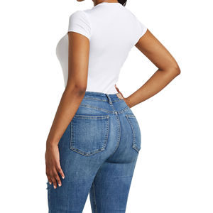 Monos de una Pieza de Algodón Transpirable al por Mayor, Trajes de Yoga Ajustados con Control de Abdomen para Mujer - Product Image 5