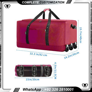 Vente en gros sac de voyage personnalisé à roulettes léger de grande capacité avec roulettes - Product Image 6