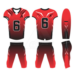 Uniforme de football américain unisexe respirant de haute qualité, maillots d'entraînement à manches courtes, ensembles d'été, design à sublimation - Product Image 1