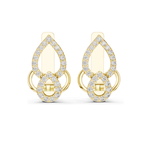 0.364 CT Lab Diamond <b>Drop</b> Earrings VVS-VS Clarity, EF Color 18KT, 14KT, 10KT Gold & 925 Silver Rose, Yellow, White Gold - Product Image 3