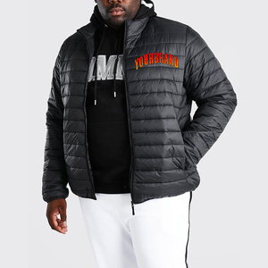 Vestes chaudes d'hiver confortables pour hommes Nouveau manteau matelassé doublé à fermeture éclair avec col à capuche - Product Image 4