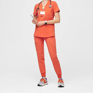 Offre Spéciale personnalisé été gommages uniformes femmes costume vêtements médicaux Spandex infirmière gommage ensembles haute qualité sérigraphie hôpital - Product Image 2