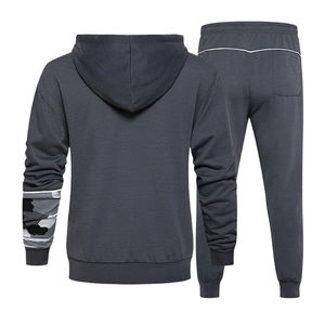 Chándal de Invierno para Hombre, 100% Algodón, Diseño Personalizable, Lavado Ácido, Estampado, Cierre de Cremallera, Traje para Correr - Product Image 6