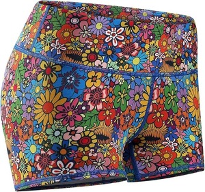 Pantalones cortos de mezclilla entrecruzados de cintura alta para mujer, pantalones cortos de algodón con estampado lavado de pierna recta elástica con botones - Product Image 1