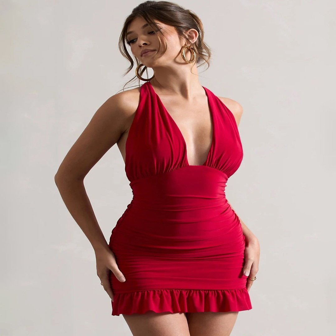 navy blue dress for baby girl Stylish Red Hot Long Backless Dress Inspiration main image 0