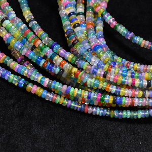 Cuentas Redondas Lisas de Ópalo Etíope Disco Hechas a Mano de 4.5 mm, Hilo de 16 Pulgadas para la Elaboración de Joyas, Piedra Preciosa Curativa - Product Image 4