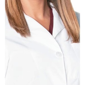 Uniforme médico con logotipo personalizado para hombres y mujeres, bata de laboratorio blanca con cuello de muesca, bata de médico de manga larga, bata quirúrgica de Hospital - Product Image 4