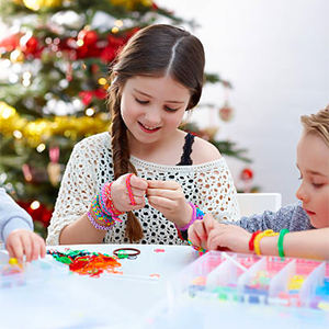 सहायक उपकरण के साथ 14000 टुकड़े मोटे लूम रबर बैंड ब्रेसलेट बैंड बनाने की किट - Product Image 6