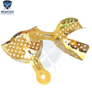 Ensemble de plateaux d'empreinte dentaire en acier inoxydable durable, outils chirurgicaux professionnels pour dentistes, autoclavables, équipement réutilisable - Product Image 1