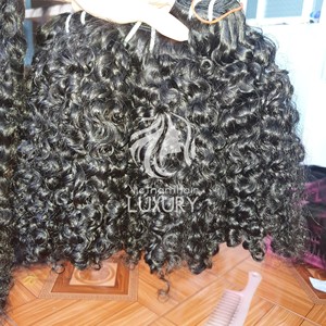 Cheveux humains vierges Remy vietnamiens Jerry Curl Eurasien 100 % non traités, extension de tissage à trame unique - Product Image 6