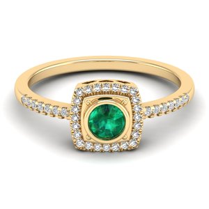 Bijoux REYES Elegance en argent sterling 925, moissanite de clarté VVS, taille ronde brillante, pierre précieuse émeraude de 0,25 carat, bijoux fins - Product Image 6