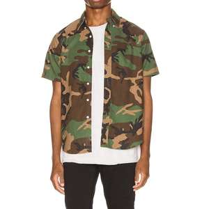 Camisa estampada de manga corta de verano para hombre, 100% algodón, informal, ligera, a la moda, para uso diario - Product Image 1