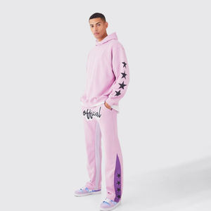 Nueva llegada de los hombres de alta calidad con capucha Trajes de sudor Trending Winter Screen Printing Chándal Set para los hombres - Product Image 1