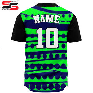 Wholesale Blank Baseball Shirt Sublimation Mesh Print Teams Uniform Men Custom Embroidery Gradient Color Baseball Jerseys - Product Image 2