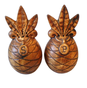 Pineapple Shape <b>Kitchen</b> <b>Accessories</b> Acacia Wood Salt & Pepper Shaker Home & Hotel Tabletop Herb Spice Tool - Product Image 1