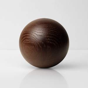 Bola de madera de nogal 10cm a 34cm de diámetro Acabado natural Madera dura grande - Product Image 1