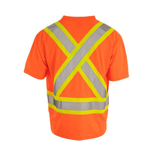 T-shirt réfléchissant haute visibilité, vêtements de travail de sécurité à manches courtes personnalisés pour hommes, adapté aux travaux de construction et aux travaux en extérieur - Product Image 2