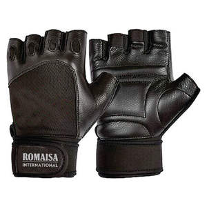 Guantes de fitness de medio dedo con logotipo personalizado para hombres Guantes de levantamiento de pesas deportivos de poliéster para gimnasio - Product Image 4
